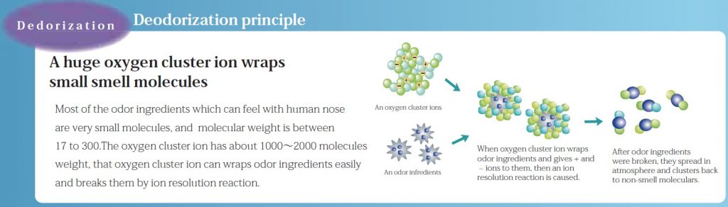 Kalmor Deodorization principle